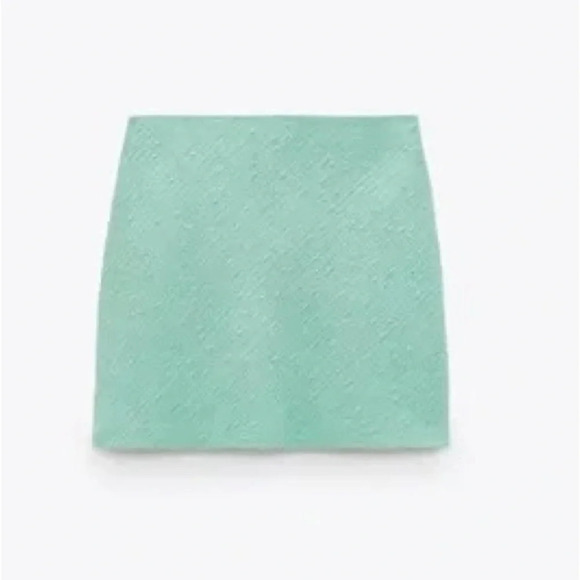ZARA Textured Mini Skirt in Aquamarine - Picture 5 of 10